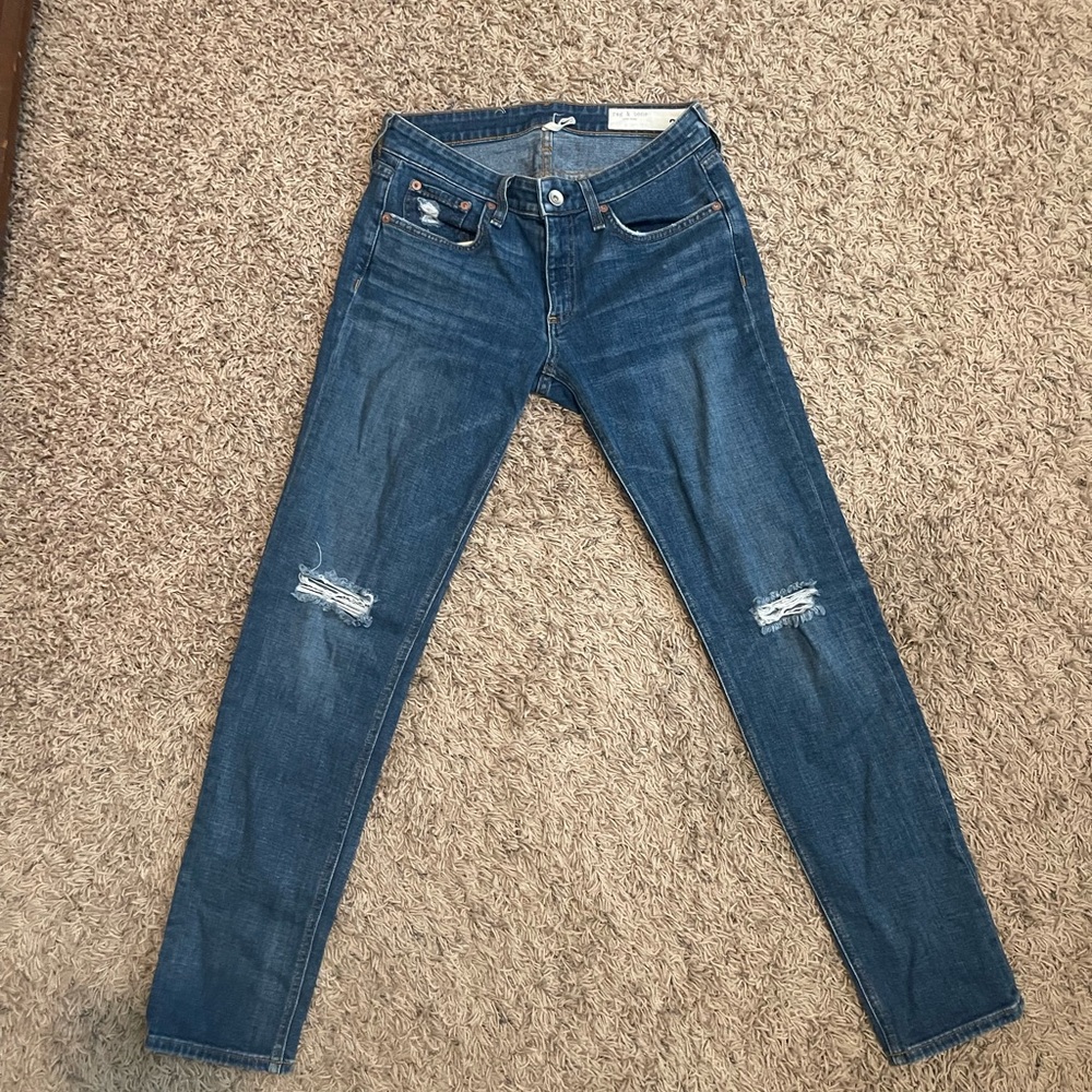Rag and Bone straight leg mid/low rise jeans